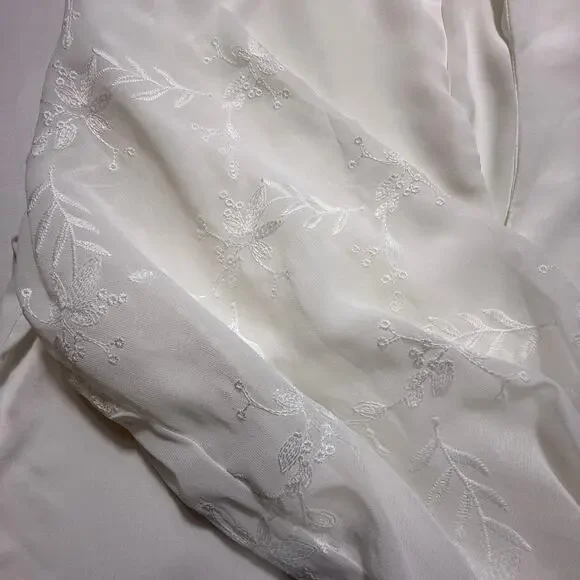 Soft Surroundings Lorenza White Embroidered Puff Sleeve Blouse Women’s XL - Picture 10 of 12